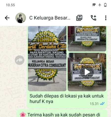Pengiriman Papan Bunga Duka Sekarmulya Gabuswetan