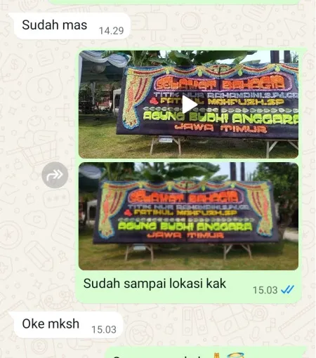 Pengiriman Papan Bunga Sekarmulya Gabuswetan